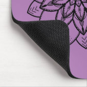 ラインかわいらしアートマンダラオンパープル マウスパッド (コーナー)