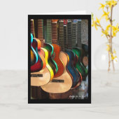 ラインとカーブギタカード カード (黄色い花)