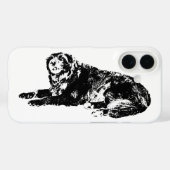 ラインのきれいな秋の犬のシルエットケース Case-Mate iPhoneケース (裏面 (横))