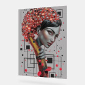 ラインのエレガンス：女性の側面の3D深さ教授 アクリルサイン (傾斜)