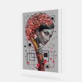 ラインのエレガンス:女性の側面の3D深さ教授 アクリルサイン (傾斜)