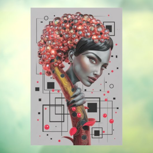 ラインのエレガンス：女性の側面の3D深さ教授 ウィンドウサイン (シート3)