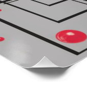 ラインのエレガンス:女性の側面の3D深さ教授 ポスター (コーナー)