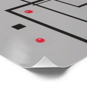 ラインのエレガンス：女性の側面の3D深さ教授 ポスター (コーナー)