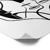 ラインのミニマル顔スケッチ ポスター (角)