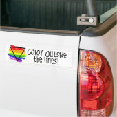 ラインの外の色 バンパーステッカー (トラック上)