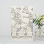 ラインの女性のカーボーイの衰退した写真 便箋 (スタンド正面)