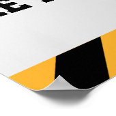 ラインの標識の後ろにとどまる ポスター (角)