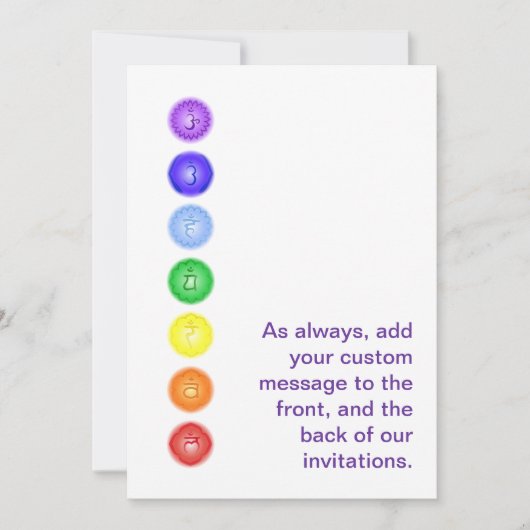 ラインの7チャクラ 招待状 (正面)