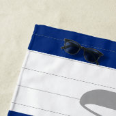 ラインはあなた自身の一流のビーチタオルを縞で飾ります ビーチタオル (インサイチュ)