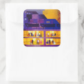 ラインをデッキのパーティーに向ける スクエアシール (バッグ)