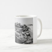 ラインを交差させている同盟第二次世界大戦の兵士 コーヒーマグカップ (正面右)