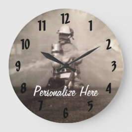 ラインを操作する消防士 ラージ壁時計