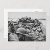 ラインを横断する第二次世界大戦の連合軍の兵士 ポストカード (正面/裏面)