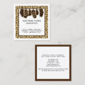 ラインアニマルプリントの洗濯のシックなソックス スクエア名刺 (正面/裏面)