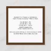 ラインアニマルプリントの洗濯のシックなソックス スクエア名刺 (裏面)