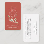 ラインアモダンートフェミニンフローラオレンジ 名刺 (正面/裏面)