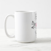 ラインアートと引用文マグ コーヒーマグカップ (左)