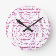 ラインアートのピンクのバラ