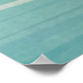 ラインアートの日の出カスタムデザイン ポスター (角)