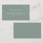 ラインアートの葉のセージ良いエンクロージャカードを望む エンクロージャーカード (正面/裏面)