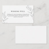 ラインアートの葉の葉を望む井戸のエンクロージャカード エンクロージャーカード (正面/裏面)