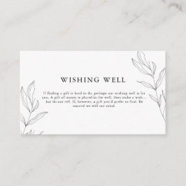 ラインアートの葉の葉を望む井戸のエンクロージャカード エンクロージャーカード