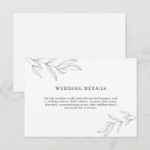 ラインアートの葉の詳細な封入カード エンクロージャーカード (正面/裏面)