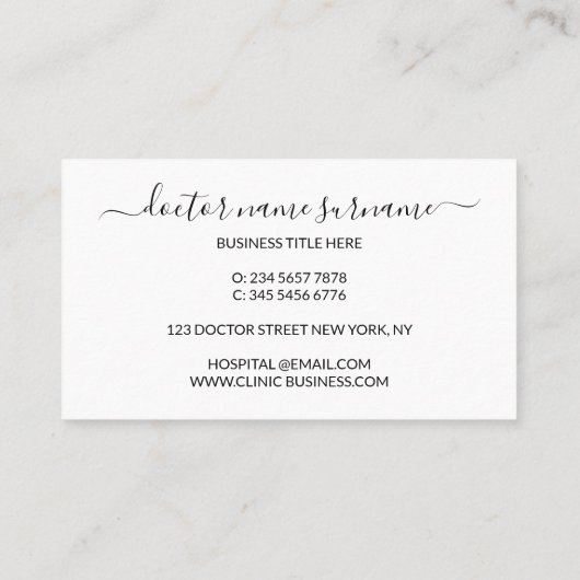 ラインアートアイドクター眼科医の眼科医 名刺 (裏面)