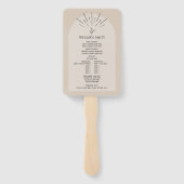 ラインアートアーチタンボタニカル結婚式 プログラム ハンドファン (裏面)