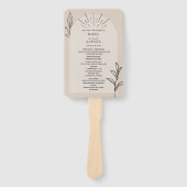 ラインアートアーチタンボタニカル結婚式 プログラム ハンドファン (正面)