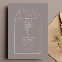 ラインアートアーチブーケアメジスト結婚ズ