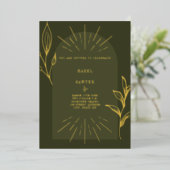 ラインアートアーチ植物園 箔招待状 (立ち正面)