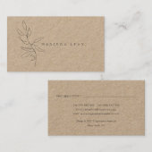 ラインアートインクモダン先住民アーティザンビジネスアポ 予約カード (正面/裏面)