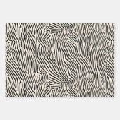 ラインアートインスパイア自然 – 幾何学黒とベージュ ラッピングペーパーシート (正面3)