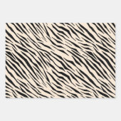 ラインアートインスパイア自然 – 幾何学黒とベージュ ラッピングペーパーシート (正面)