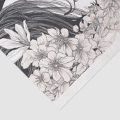 ラインアートウーマンコラージュ1デコページ紙 薄葉紙 (詳細)