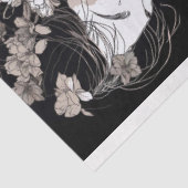 ラインアートウーマンコラージュ2デコページ紙 薄葉紙 (詳細)