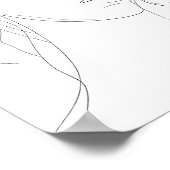 ラインアートウーマンミニマリスト ポスター (角)