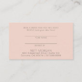 ラインアートウーマンメイクアップアーティスト紹介カード 紹介カード (裏面)