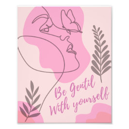 ラインアートウーマン顔写真の拡大 フォトプリント           