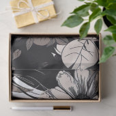 ラインアートウーマン1デコページ紙 薄葉紙 (ギフト)