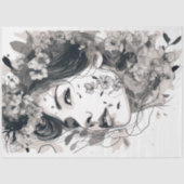 ラインアートウーマン2デコページ紙 薄葉紙 (正面)