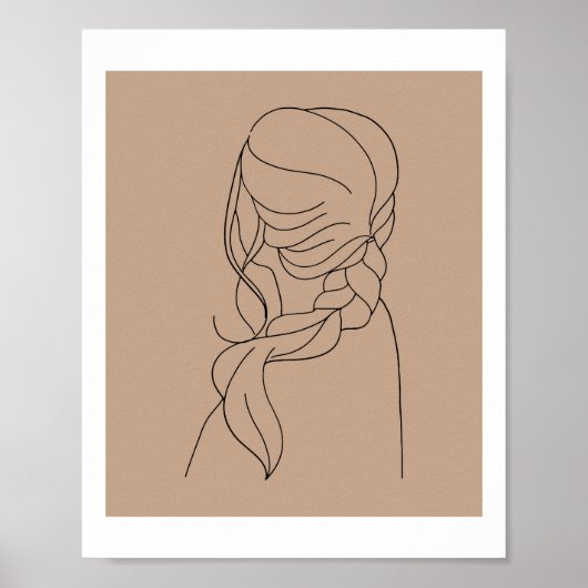 ラインアートウーマン ポスター (正面)