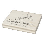 ラインアートカスタムバードの愛で手作りラージ ラバースタンプ (スタンプ)