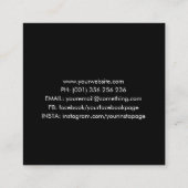 ラインアートカメラフォトグラファー名刺 スクエア名刺 (裏面)