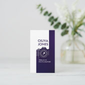 ラインアートカメラフォトグラファー名刺 名刺 (スタンド正面)