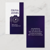 ラインアートカメラフォトグラファー名刺 名刺 (正面/裏面)