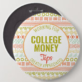 ラインアートカラフルのヒントを参照 |大学のお金 缶バッジ (正面&裏面)