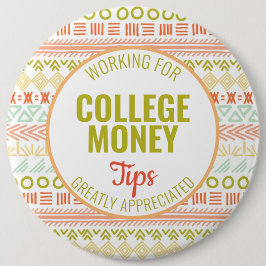 ラインアートカラフルのヒントを参照 |大学のお金 缶バッジ